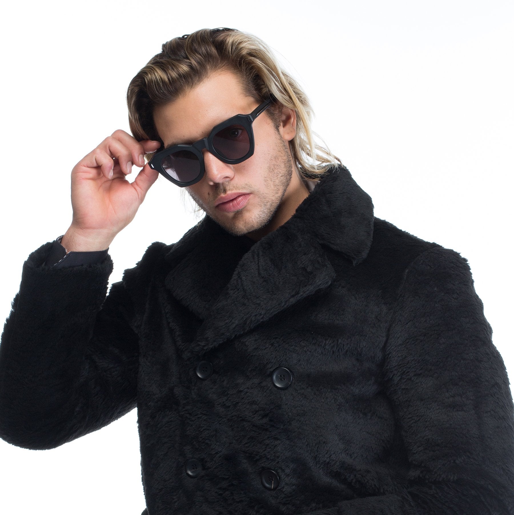 Valley | Gravestone / Matte Black w. Gloss Black Metal Trim - Black Lens