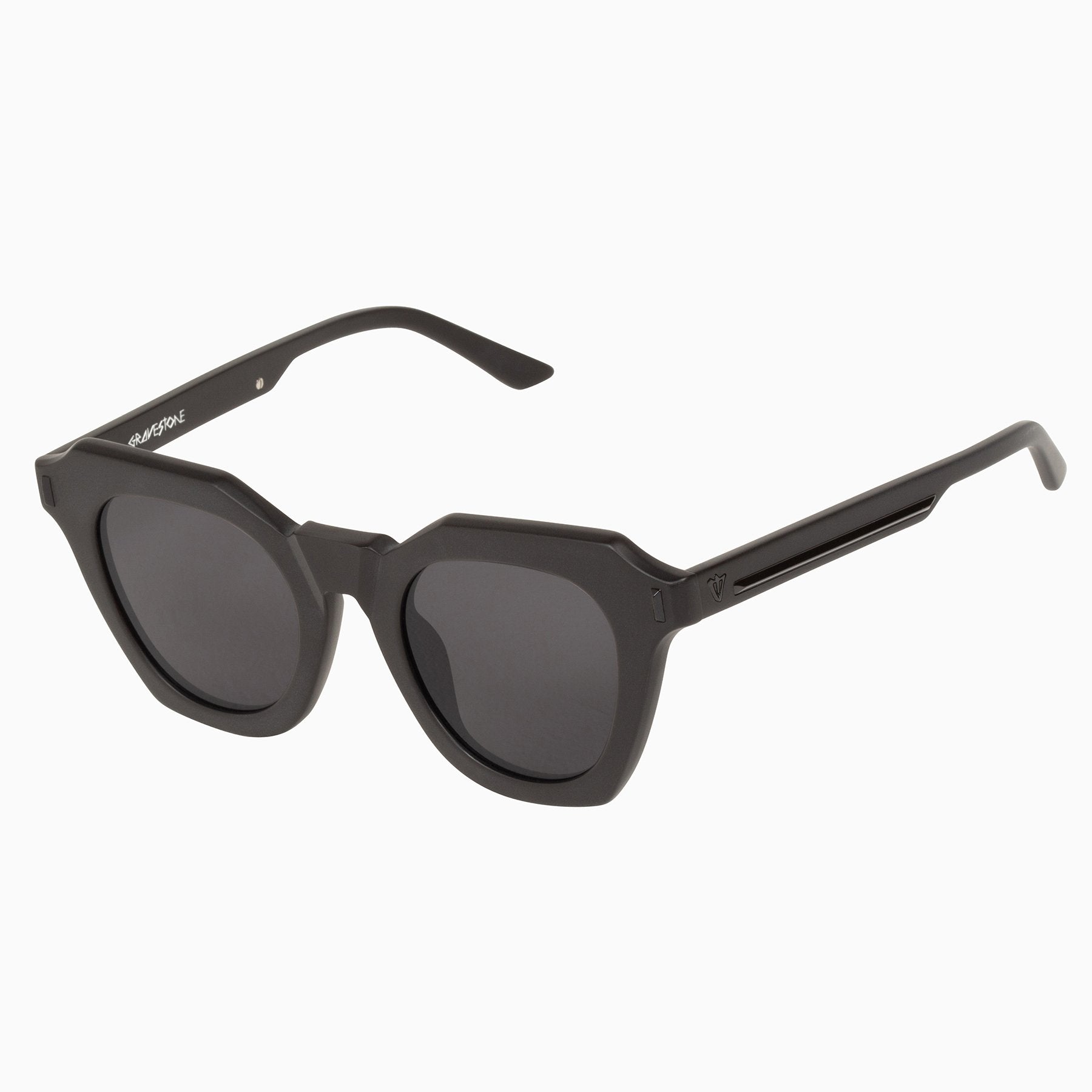 Valley | Gravestone / Matte Black w. Gloss Black Metal Trim - Black Lens