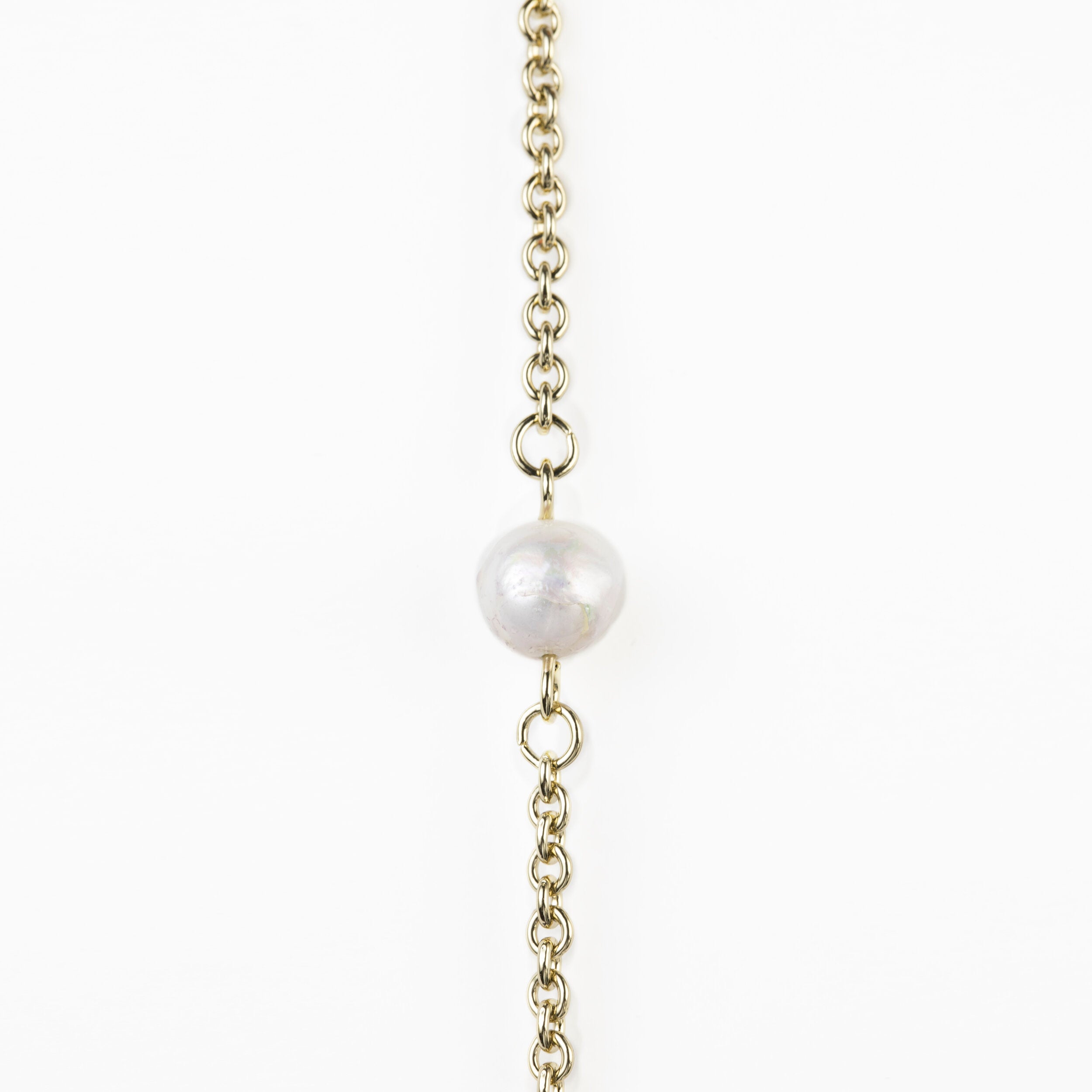 Huma | Metal And River Pearls Chain